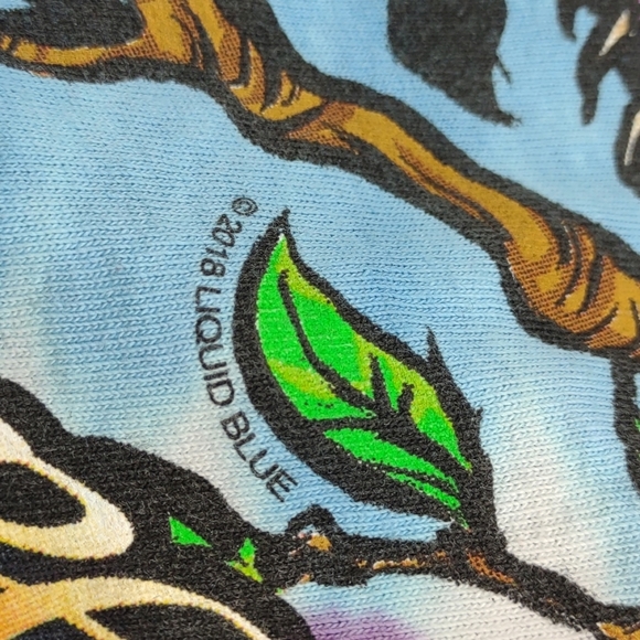 Liquid Blue Alice in Wonderland Mad Hatter Double Sided Short Sleeve Tee Medium - Picture 11 of 11